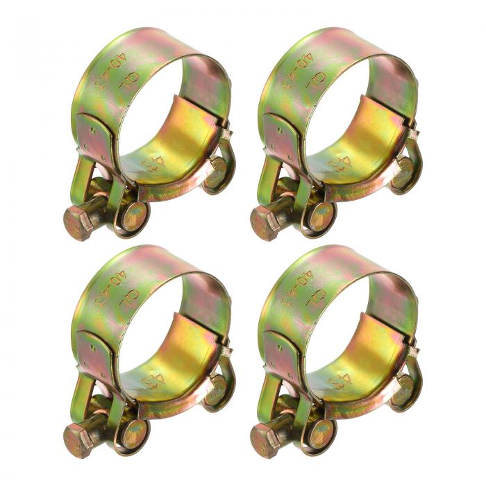 4個セットのTボルトホースクランプ 40-43 mm/1.57"-1.69"の内径範囲 トラックの排気用アイアンラジエー..