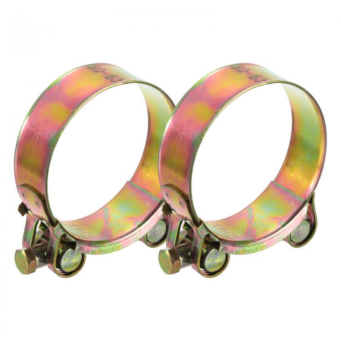 2個セットのTボルトホースクランプ 64-67mm/2.52"-2.64"の内径範囲 トラック排気用のアイアンラジエー..