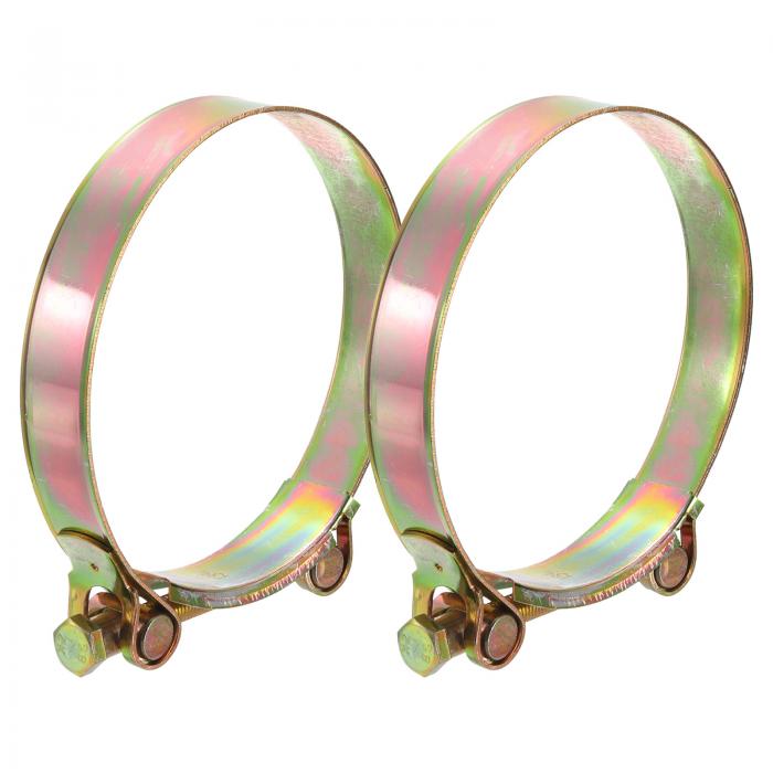 2個セットのTボルトホースクランプ 131-139mm/5.16"-5.47"の内径範囲 トラックの排気用アイアンラジエ..