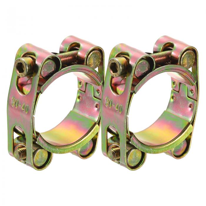 2個セットのTボルトホースクランプ 240-252mm/9.45"-9.93"の内径範囲 カーボンスチール製のラジエータ..