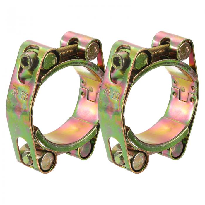 2個セットのTボルトホースクランプ 240-252mm/9.45"-9.95"の内径範囲 カーボンスチール製ラジエーター..