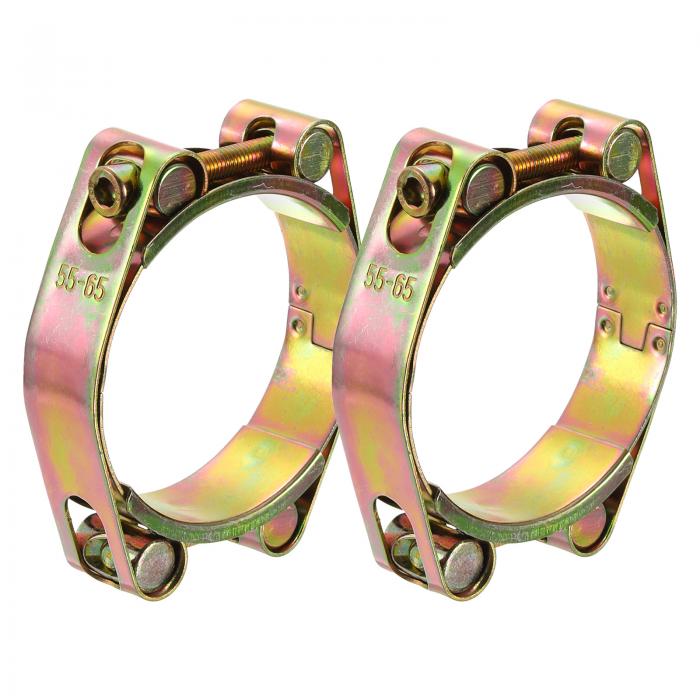 2個セットのTボルトホースクランプ 240-252mm/9.45"-9.98"の内径範囲 カーボンスチール製のラジエータ..