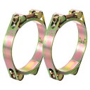 2個セットのTボルトホースクランプ 240-252mm/9.45