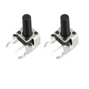 押しボタンスイッチ タクトスイッチ 6x6x12mm プラスチック 金属 2ピン 20個入り