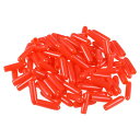 ?ねじプロテクター?2mm ID丸型エンドキャップカバー?チューブキャップ?レッド?100個入り(4)