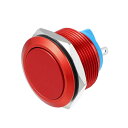 モーメンタリ押しボタンスイッチ アルミニウム合金 丸いスタートボタン SPST 1NO AC 250V 22 mm レッド