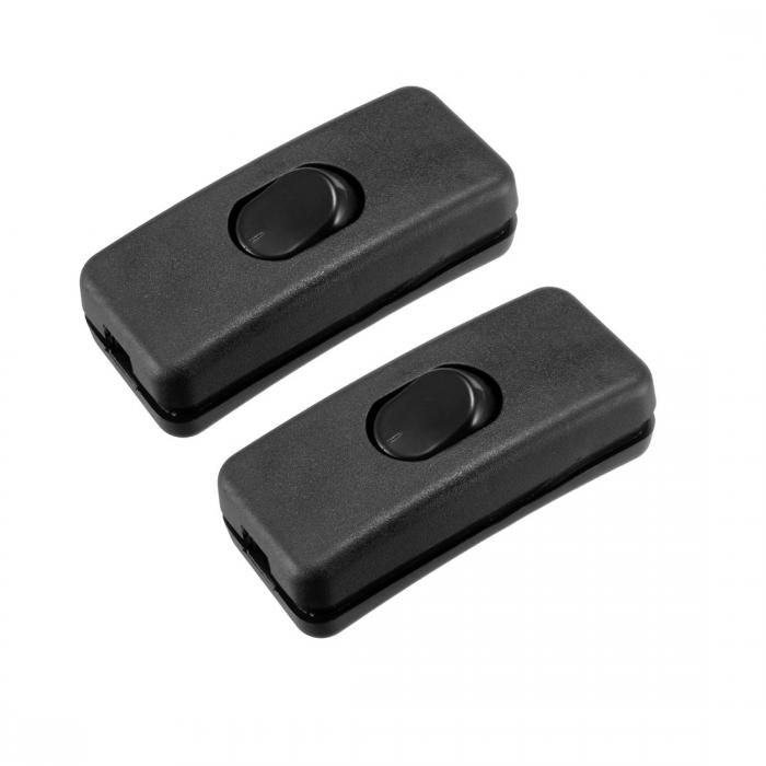 ラインコードスイッチ 3A/250VAC 6A/125VAC 60x26x23mm スイッチボタン 2個入り