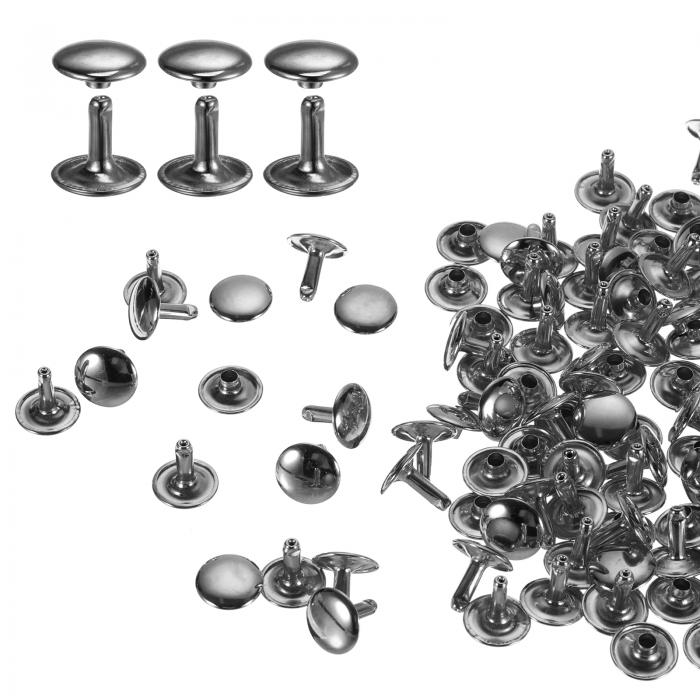 両面カシメ レザーリベット 12x12mm 80個セット レザークラフト DIY 手作り ベルト 布革細工 靴 ジーン..