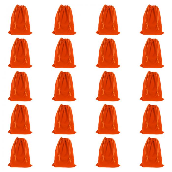 20個のフロック布巾着袋5.9 x 7.9インチ宝石フロック袋ギフトバッグ結婚式パーティーの好意キャンディ..