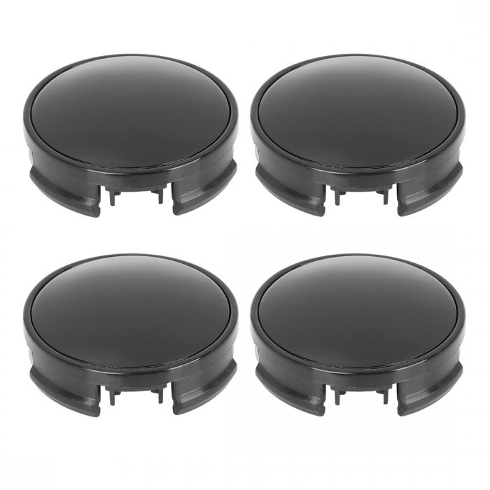 車のホイールセンターキャップ 62 mm 4ラグ ユニバーサル ハブカバーキャッププロテクター ブラック 4個