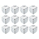 金属 ボックスコーナープロテクター エッジプロテクター シルバートーン 35 x 35 x 35mm-12個