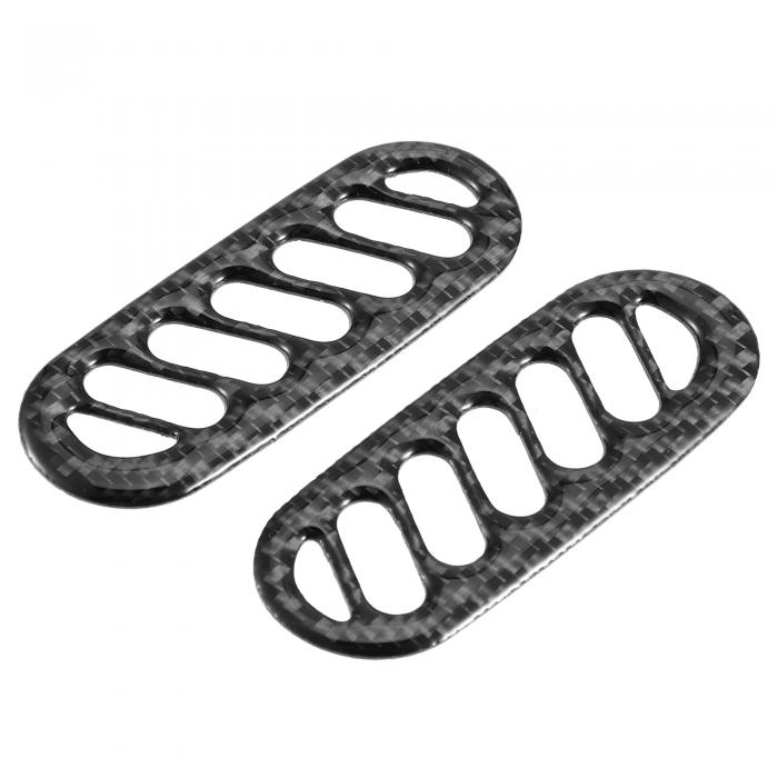 A ABSOPRO 車 ドアAピラー エアアウトレットベントカバートリムインテリアアクセサリー Chevroletに対応 Corvette C5 1998-2004用ポリウレタンカーボンファイバー パターンブラック 2個