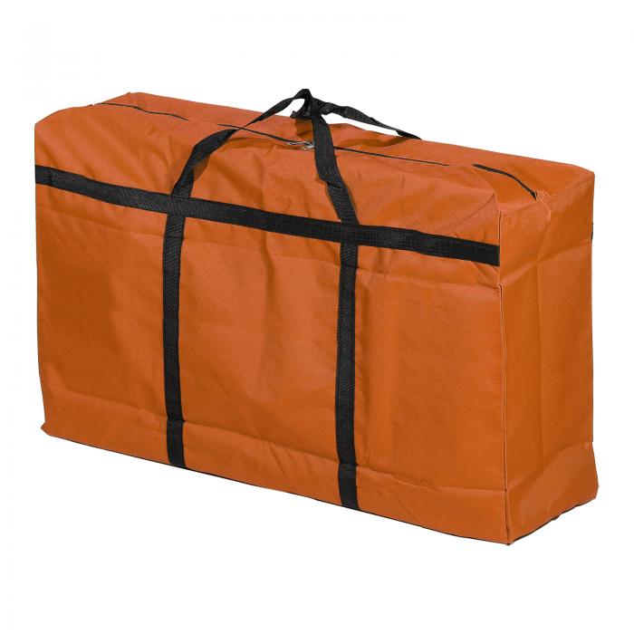 PATIKIL ジッパー付き収納トート 折りたたみ式 引っ越しトートバッグ 重型 寝具用 180L オレンジ