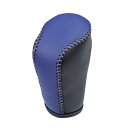 A ABSOPRO ギアシフティングノブカバー 自動変速機レバートリム Mazdaに対応 3に対応 2011-2013 ブラック 人口皮革 ブルーライン