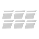 Hihaha リフレクティブバンパーデカールシルバーホワイト長方形ストライプパターンリフレクティブカーステッカーパーソナライズデコレーション