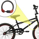 X AUTOHAUX 自転車ケーブルロック リセット可能な組み合わせ 安全 携帯性 5桁 71cmx17mm 黒、赤 3