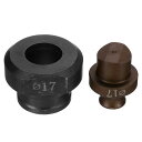 油圧穴パンチダイス 17mm 精密な丸い穴 電動油圧穴パンチキット MHP-20 JP-20 電動油圧パンチングマシン用 バーガンディー&黒