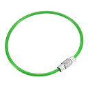 ワイヤーキーホルダー 長さ150mm キーリングループケーブル ハンドバッグストラップジッパー用 PVCコーティング ステンレス鋼 グリーン 8個入りパック