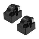 PTCスターターリレー 冷蔵庫 PTCスターターリレー 12 Ohm 1 ピン ブラック 2個入り