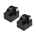 スターターリレー 冷蔵庫スターターリレー 33 Ohm 1 ピン ブラック 2個入り