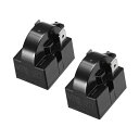 スターターリレー 冷蔵庫スターターリレー 12 Ohm 2 ピン ブラック 2個入り