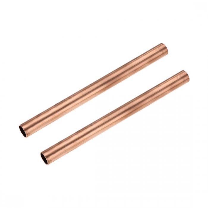 銅ラウンドチューブ 16 mm外径 1 mm壁厚さ 200 mm長さ 直管チューブ DIYプロジェクト 2個入り