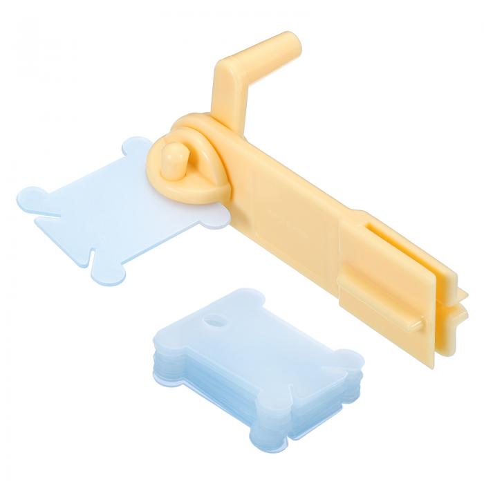 PATIKIL 100個入り プラスチック ミシン糸オーガナイザー フロスボビン ミシン糸カードボード ワインダ..