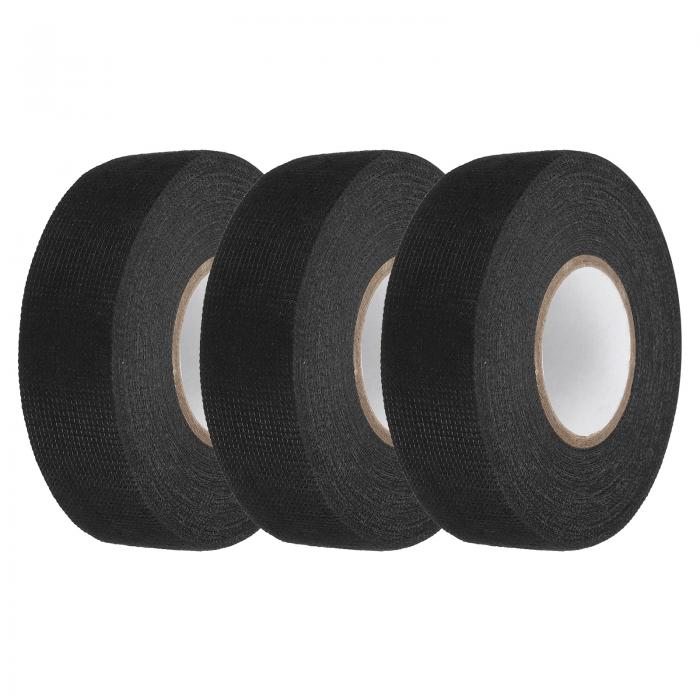 ワイヤーハーネステープ 0.98インチ×49.2フィートの自己粘着布電気テープ 自動車用電気ケーブル固定用..