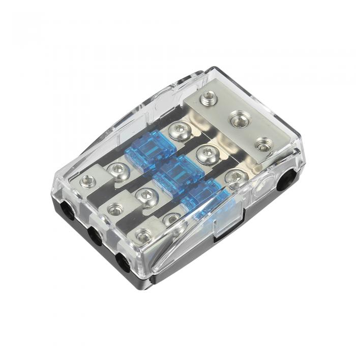 AFS ヒューズホルダー 分配ブロック 3 ウェイ 60 A ミニANLヒューズ カーオーディオ用ヒューズホルダー