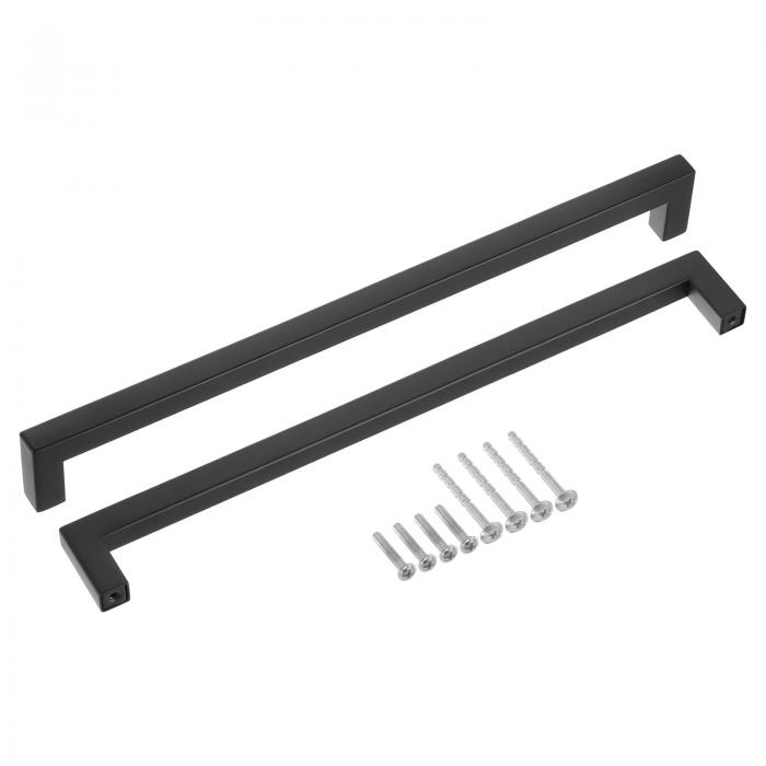 10パックのスクエアバードローハンドル 12 5/8"ホールセンターモダンドロアプルキッチンキャビネットプ..