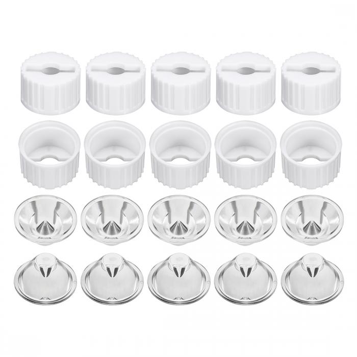 LEDレンズ 5度 ホワイトホルダー付き LEDスポットライト 光学ガラス PMMA 10個入り