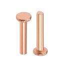 銅ソリッドリベット 銅ソリッドリベットファスナー フラットヘッド シャンク径3 mm シャンク長さ16 mm 25個入り(4)