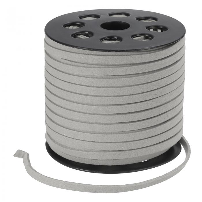 PATIKIL 5mmフェイクスエードレザーコード ブレスレットネックレスビーズ作りDIYクラフト用 レザーレースストリング グレー