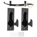 剣ホルダー 壁掛け剣ラッ ク アクリル製 壁掛け剣ディスプレイハンガー 取り付けツール付き ナイフ 格闘技 剣の配置ディスプレイ用 黒 2個