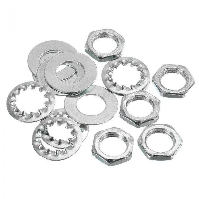 六角ナット ランプチューブねじロックナット 六角ファスナー ワッシャー付き M10ねじ シャンデリアシーリングライト修理DIY用 150個入り