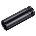 ポイントインパクトソケット 13 mmドライブx19 mmディープインパクトソケット 熱処理済み CR-V鋼 長さ80 mm 6ポイントメトリックサイズ