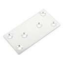 Furniture Stainless Steel Flat Repair Plate Angle Bracket Silver Tone