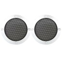 スピーカーカバー スピーカーグリル カバー 124x12mm メッシュ サブウーファーグリルホーンガード 装飾 サークル グリル プロテクター ABS プラスチック メタル ブラック シルバートーン 2個入り