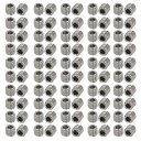 グラブスクリュー 六角ソケットセット フラットポイント 304ステンレス鋼 タオルラック ドアノブ用 M5x5 mmメトリック シルバートーン 100個