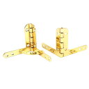 蝶番 家具補修 金具 ワインボックスヒンジ 金属 ゴールドトーン 26g 90度 ギフトボックス シガーボックス 2個入り