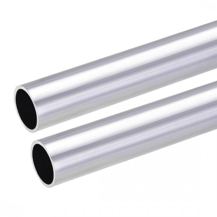 6063アルミニウム?丸管?28mm外径?24mm内径?300mm長さ?シームレスストレートチューブ?2個