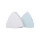 トライアングルディテールサンダーサンドペーパー?フックとループ 9cm?サンディングパッド?砥粒120グリット?ホワイト?12個