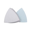 トライアングルディテールサンダーサンドペーパー?フックとループ 9cm?サンディングパッド?砥粒240グリット?ホワイト?12個