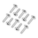 PATIKIL ラウンドヘッドプラスねじ 40個入り M3-0.5 x 12mm 304ステンレススチール18-8 フルスレッド マシンねじ 家具ねじ コネクタ...