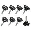 M METERXITY 8パック スタークランピングノブ 機械/電子機器/家具/傘ベース用 M6x25mmメススレッドハンドタイトニングスクリュー マシンハンド...