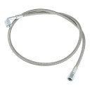 X AUTOHAUX 4ANターボオイルフィードライン ステンレス鋼 編組 AN4 90度ストレートホースエンド 圧力リモートターボチャージャー オイルドレンリ...