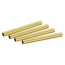 ブラス製チューブ パイプチューブ 丸い 外径9.5mm 壁厚さ0.5mm 長さ100mm 4個入