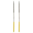 ダイヤモンドニードルファイル 三角型 ファイルハンドル ハンドツール メタル ウッド ストーン 大理石用 3 mm x 140 mm 2個