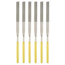 ダイヤモンドニードルファイル フラットタイプ ファイルハンドル ハンドツール メタル ウッド ストーン 大理石用 4 mm x 160 mm 6個