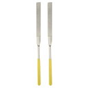 ダイヤモンドニードルファイル フラットタイプ ファイルハンドル ハンドツール メタル ウッド ストーン 大理石用 4.5 mm x 180 mm 2個